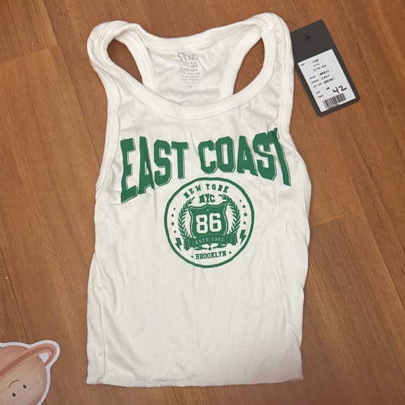 FBZ Kids White East Coast Graphic Tank Top- never worn - Picture 1 of 1